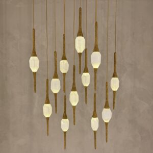 Pharos pendente Vi aver design, em rocha natural casacor