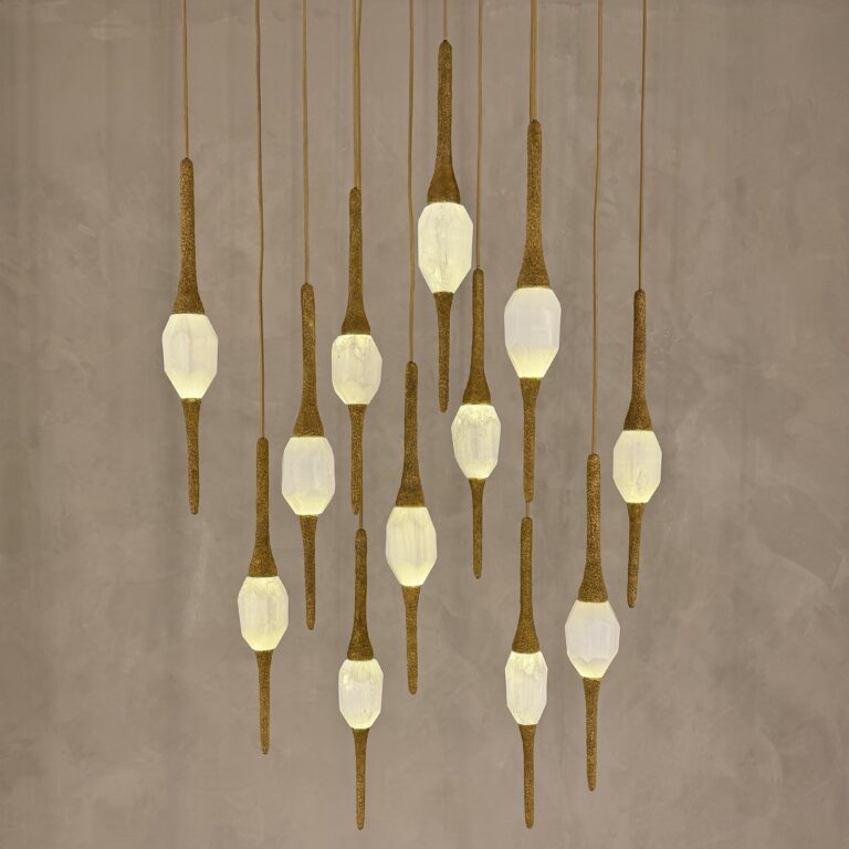 Pharos pendente Vi aver design, em rocha natural casacor