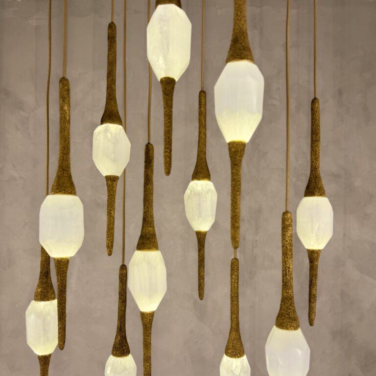 Pharos pendente Vi aver design, em rocha natural casacor