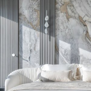 Arandela delphi wall II e delphi pendente VIII em quartzo branco, aver design. arandela alto padrão